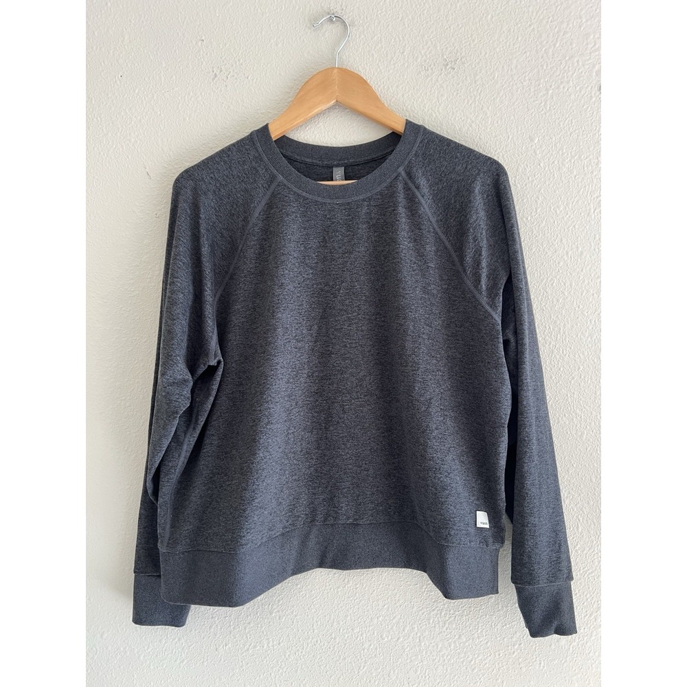 Vuori Women's Halo Crew Long Sleeve Charcoal Heather Dreamknit Medium Athleisure